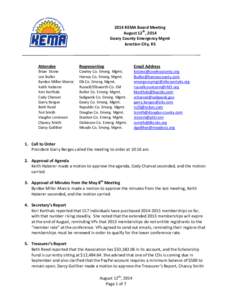 Microsoft Word - DRAFT Aug 2014 KEMA Board Minutes