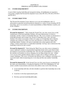 Microsoft Word[removed]Chapter XV - PERSONAL DEVELOPMENT