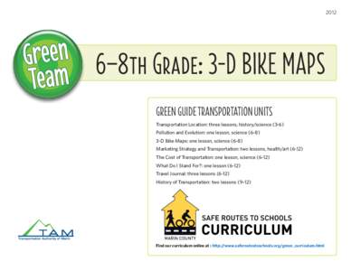 [removed]–8th Grade: 3-D BIKE MAPS Activities Green Guide Transportation Units