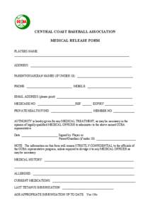 Microsoft Word - Medical Release Form.docx
