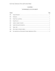 Kern County Policy/Procedures Manual: Chapter 06 - Audit Procedures