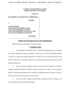 Case 8:13-cv[removed]SDM-AEP Document 1 Filed[removed]Page 1 of 19 PageID 1  UNITED STATES DISTRICT COURT MIDDLE DISTRICT OF FLORIDA