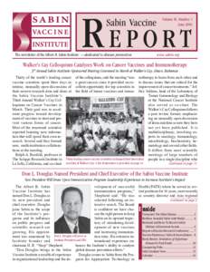 REPORT Sabin Vaccine Volume IV, Number 1 June 2001