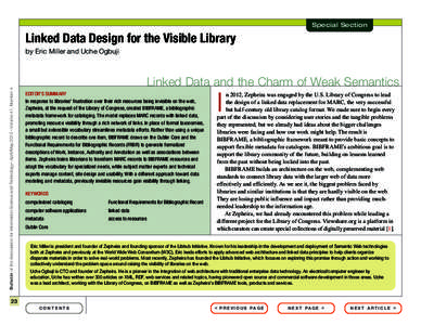 Knowledge representation / Semantic Web / Metadata / Cataloging / MARC standards / Linked data / Resource Description Framework / Library catalog / Dublin Core / Library science / Information / Data