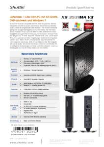 Shuttle Slim-PC System XS 3531MA V3