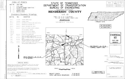 OBION WEAKLEY Standard Roadway Drawings  S.R. 22