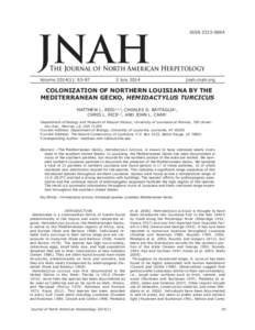 JNAH  ISSN[removed]The Journal of North American Herpetology