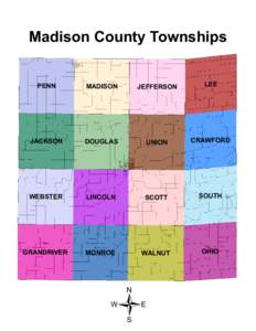 Madison County Townships PENN MADISON  JEFFERSON