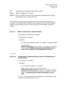 6JSC/ALA/14/Sec final January 28, 2013 Page 1 of 2 TO: