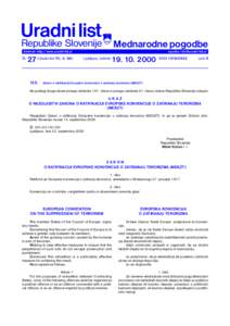 Uradni list Republike Slovenije Mednarodne pogodbe