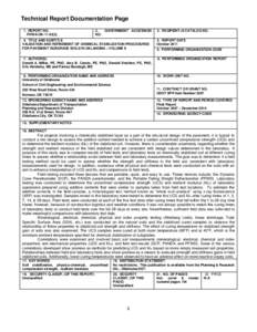 Validation and Refinement of Chemical Stabilization Procedures for Pavement Subgrade Soils in Oklahoma – Volume II