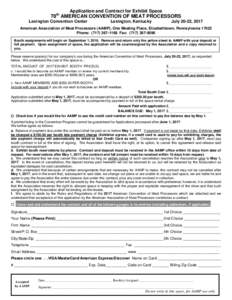 Application and Contract for Exhibit Space