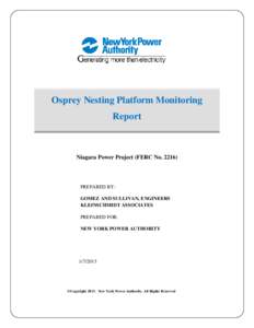 Osprey Nesting Platform Monitoring Report