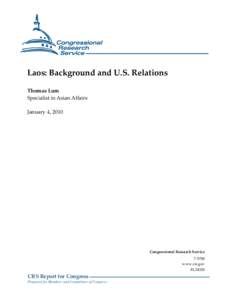 Laos: Background and U.S. Relations