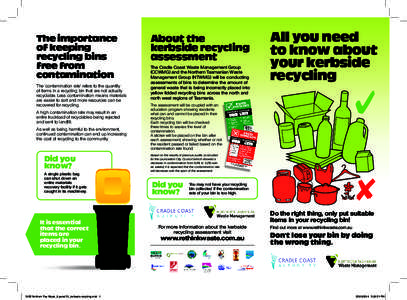 The importance of keeping recycling bins free from contamination The ‘contamination rate’ refers to the quantity