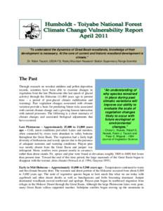 Humboldt-Toiyabe National Forest Vulnerability Report 2011