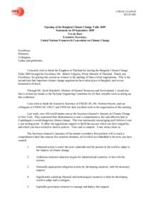 International relations / Carbon finance / Alliance of Small Island States / Yvo de Boer / United Nations Climate Change Conference / Post–Kyoto Protocol negotiations on greenhouse gas emissions / Climate change policy / United Nations Framework Convention on Climate Change / Environment