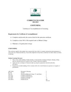 Costuming Certificate of Accomplishment[removed]Curriculum Guide - Ohlone College