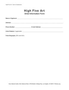 Microsoft Word - HighFiveArt-FINAL