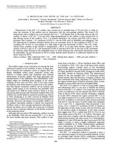 THE ASTROPHYSICAL JOURNAL, 558 : 204È215, 2001 SeptemberThe American Astronomical Society. All rights reserved. Printed in U.S.A. A MOLECULAR LINE STUDY OF THE HH 7È11 OUTFLOW ALEXANDER L. RUDOLPH,1,2 RAFAEL