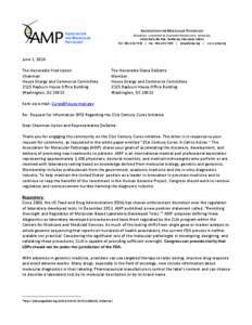 ASSOCIATION FOR MOLECULAR PATHOLOGY Education. Innovation & Improved Patient Care. Advocacy[removed]Rockville Pike. Bethesda, Maryland[removed]Tel: [removed] | Fax: [removed] | [removed] | www.amp.org  June 1, 2014