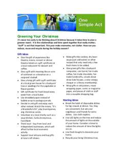 Microsoft Word - Greening Your Christmas.doc