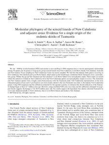 Molecular Phylogenetics and Evolution[removed]–1166 www.elsevier.com/locate/ympev