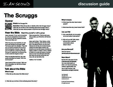 discussion guide  The Scruggs Opener  Watch: the Scruggs film.