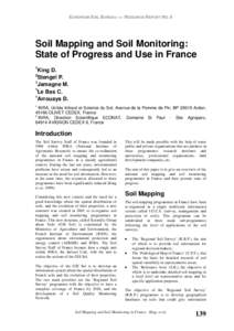 EUROPEAN SOIL BUREAU ⎯ RESEARCH REPORT NO. 9  Soil Mapping and Soil Monitoring: State of Progress and Use in France 1