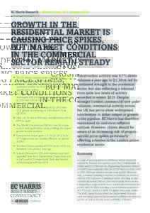 EC Harris Research | Market View UK | Summer[removed]GROWTH IN THE RESIDENTIAL MARKET IS CAUSING PRICE SPIKES, BUT MARKET CONDITIONS