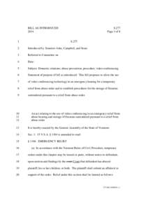 BILL AS INTRODUCED[removed]S.277