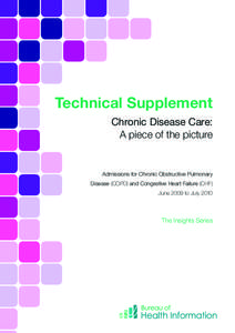 Technical Supplement Chronic Disease Care: A piece of the picture Admissions for Chronic Obstructive Pulmonary Disease (COPD) and Congestive Heart Failure (CHF)