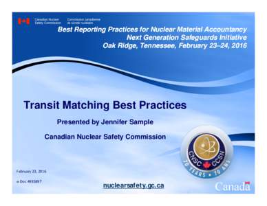 Presentation by Jennifer Sample on Transit Matching Best Practices