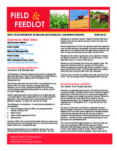 IOWA STATE UNIVERSITY EXTENSION AND OUTREACH—NORTHWEST REGIONS  Extension Web Sites Ag Decision Maker  www.extension.iastate.edu/agdm/