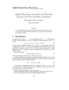 Applied Mathematics E-Notes, 1(2001), [removed] °c Available free at mirror sites of http://math2.math.nthu.edu.tw/» amen/
