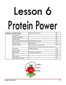 Lesson 6: Protein Power  Keep Your Protein Lean 96