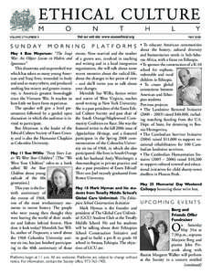 VOLUME 27 NUMBER 9  May 4 Boe Meyerson: “The Iraqi events. Now married and the mother War: An Object Lesson in Hubris and Ignorance”