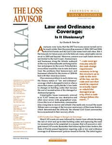 AKLA  THE LOSS ADVISOR  ANDERSON KILL LOSS ADVISORS