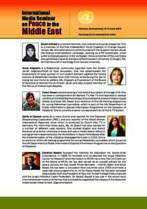 International Media Seminar on Peace in the Middle East