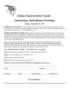 Dallas Hand knitters Guild