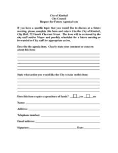 Microsoft Word - Request for Future Agenda Item Form