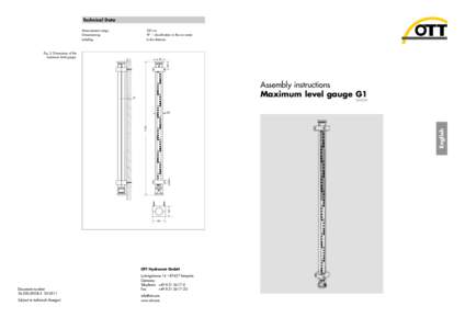 Technical Data Measurement range Dimensioning Labeling  100 cm