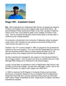 Snow College / Year of birth missing / Baseball / Place of birth missing / Roger Reid