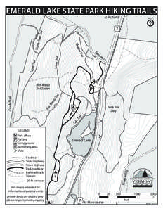 EMERALD LAKE STATE PARK HIKING TRAILS to Rutland North  dow