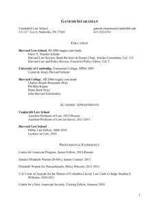 Microsoft Word - Ganesh Sitaraman CV[removed]docx