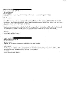 From: David Vardy Sent: February[removed]:23 AM To: Cheryl Blundon Cc: Ron Penney  Subject: RE: Presentation Request -Pre-hearing conference on supply issues and power outages