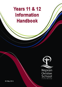 Years 11 & 12 Information Handbook 30 May 2014