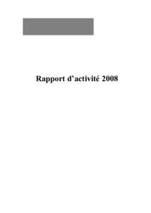 Rapport d’activité 2008  Service central de la statistique et des études économiques (Luxembourg) STATEC  Introduction