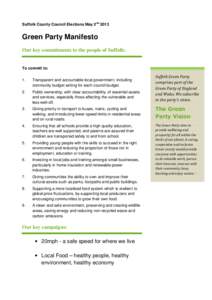 Suffolk County Council / University Campus Suffolk / Ipswich / Sustainable transport / Low-carbon economy / Lowestoft / Green economy / Recycling / Counties of England / Suffolk / Local government in England