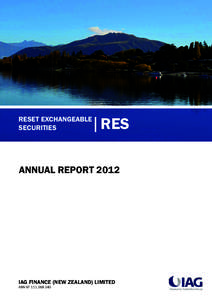 RESET EXCHANGEABLE SECURITIES RES  ANNUAL REPORT 2012